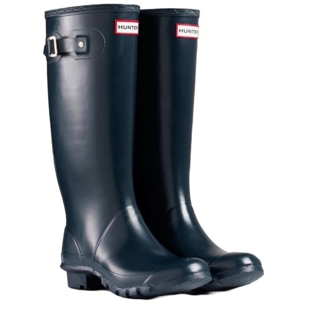HUNTER WOMENS FIELD HUNTRESS TALL RAIN BOOTS IN NAVY 7 US 38 EU